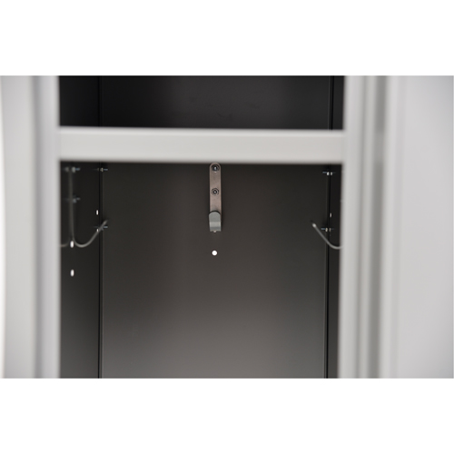 Lockers, 2 -tier, 12" x 18" x 72", Steel, Grey, Rivet (Assembled) We Share Industrial Supply