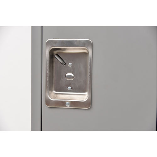 Lockers, 2 -tier, 12" x 18" x 72", Steel, Grey, Rivet (Assembled) We Share Industrial Supply