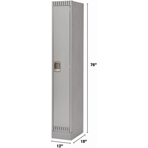 Lockers, 12" x 18" x 76", Steel, Grey, Knocked Down We Share Industrial Supply