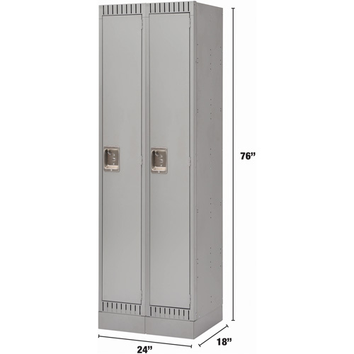 Casiers, Bloc de 2, 24" x 18" x 76", Acier, Gris, D&eacute;mont&eacute; We Share Industrial Supply