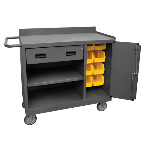 Armoire d'&eacute;tabli mobile, Acier Surface We Share Industrial Supply