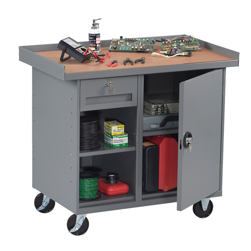 Mobile Workbench Cabinet, Laminate Surface We Share Industrial Supply