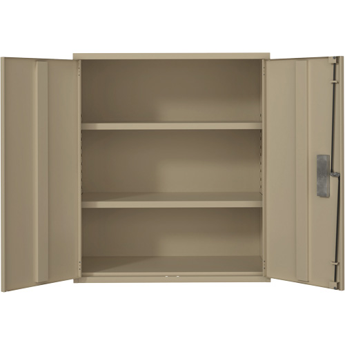 Armoire de rangement Lo-Boy, Acier, 2 Tablettes, 40" h x 36" la x 18" P, Beige We Share Industrial Supply