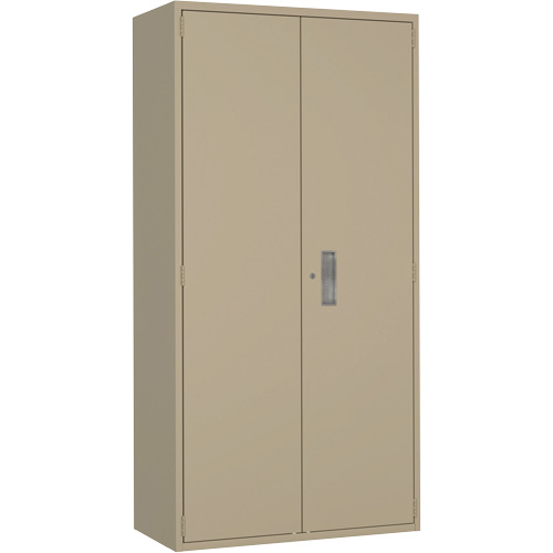 Combination Storage Cabinet, Steel, 6 Shelves, 72" H x 36" W x 18" D, Beige We Share Industrial Supply