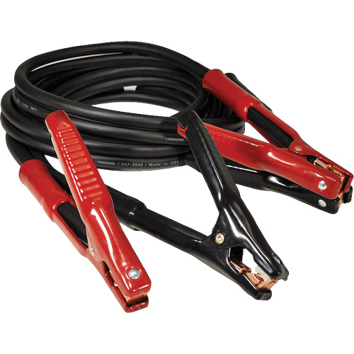 Super Heavy-Duty Booster Cable with Flexi-Spring Strain, 1/0 AWG, 800 A, 15' Cable We Share Industrial Supply