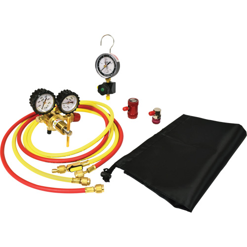 Ensemble pour test de fuite dazote pour climatisation automobile avec r&eacute;gulateur We Share Industrial Supply