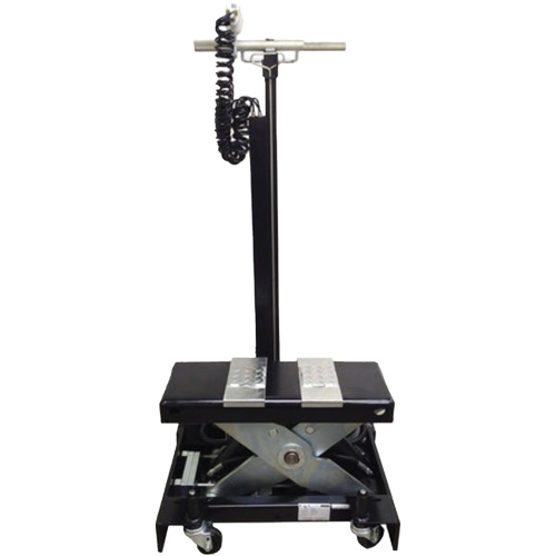 Low Profile Floor Service Jack, 12 Ton(s) Capacity, 7-1/2" Lowered, 15" Raised, Air Hydraulic We Share Industrial Supply