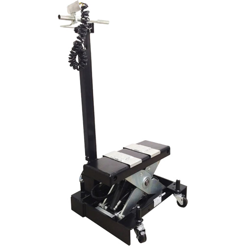 Low Profile Floor Service Jack, 12 Ton(s) Capacity, 7-1/2" Lowered, 15" Raised, Air Hydraulic We Share Industrial Supply