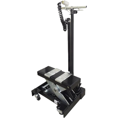Low Profile Floor Service Jack, 12 Ton(s) Capacity, 7-1/2" Lowered, 15" Raised, Air Hydraulic We Share Industrial Supply