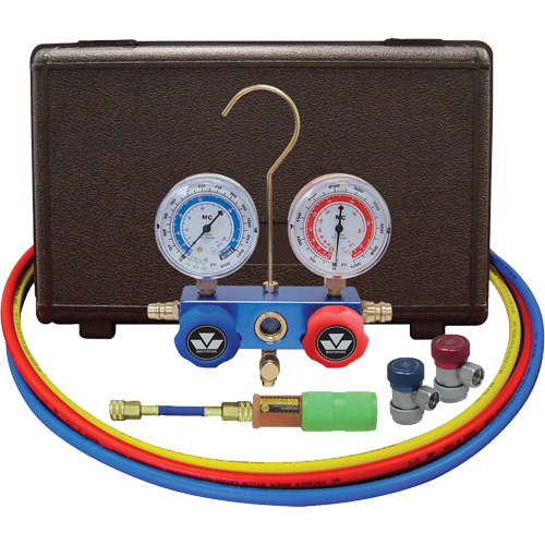 Jeu de manom&egrave;tres pour automobile avec mini-injecteur de colorant et coupleurs manuels We Share Industrial Supply