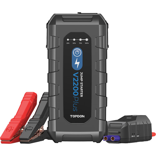 V2200Plus 2-en-1: d&eacute;marreur de secours 2200 A de pointe, testeur de batterie et de syst&egrave;me We Share Industrial Supply