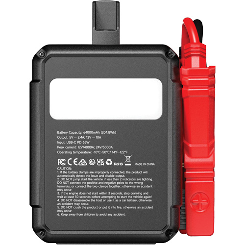 V4000 HD 12V/24V 4000A Jump Starter We Share Industrial Supply