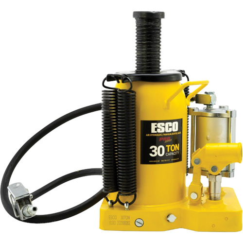 Pro Series  Bottle Jack, 30 tons, Air Hydraulic, 20" Raised Height We Share Industrial Supply
