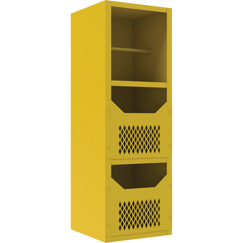 Armoire pour le contr&ocirc;le des d&eacute;versements, 1 Tablettes, 72" h x 24" la x 24" p, Acier, Jaune We Share Industrial Supply