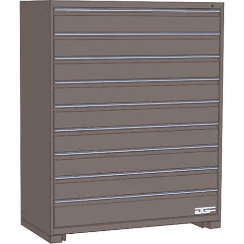 Armoire &agrave; tiroirs modulaire, 9 tiroirs, 30" la x 28" p x 60" h, Gris We Share Industrial Supply