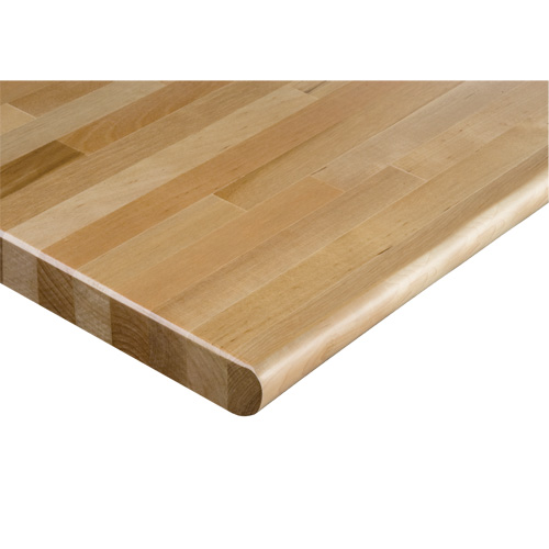 Dessus d'&eacute;tabli en bois dur, 72" la x 24" p, Bordure Arrondi, &eacute;paisseur 1-1/4" We Share Industrial Supply