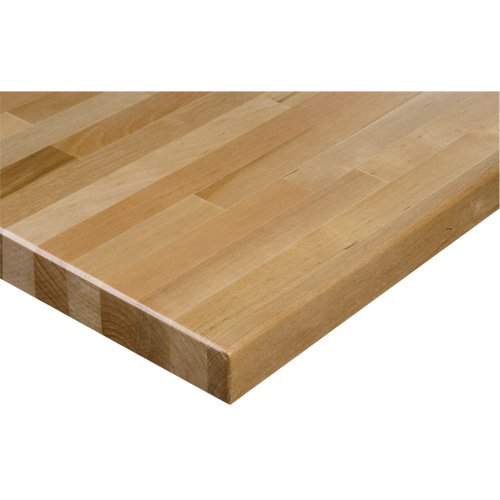 Hardwood Workbench Top, 72" W x 36" D, Square Edge, 1-1/4" Thick We Share Industrial Supply