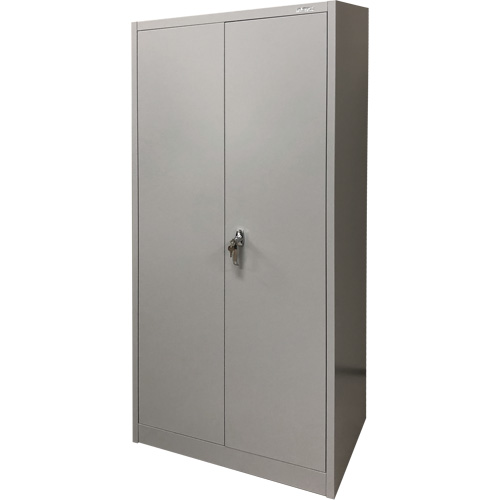 Armoire de rangement, Acier, 4 Tablettes, 66" h x 30" la x 15" P, Gris We Share Industrial Supply