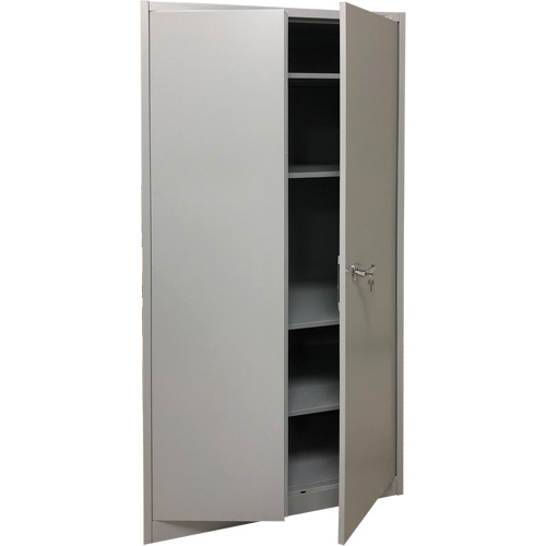 Armoire de rangement, Acier, 4 Tablettes, 78" h x 36" la x 24" P, Gris We Share Industrial Supply