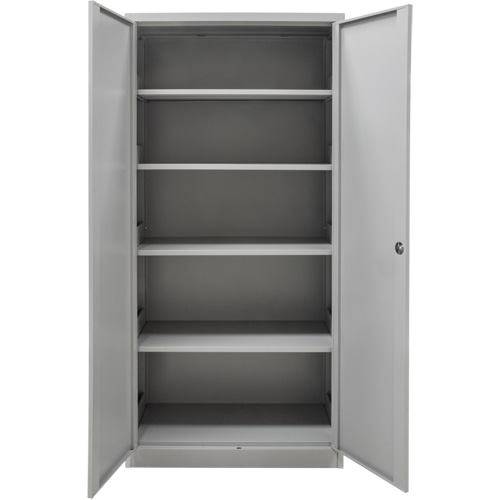 Hi-Boy Storage Cabinet, Steel, 4 Shelves, 72" H x 36" W x 18" D, Grey We Share Industrial Supply