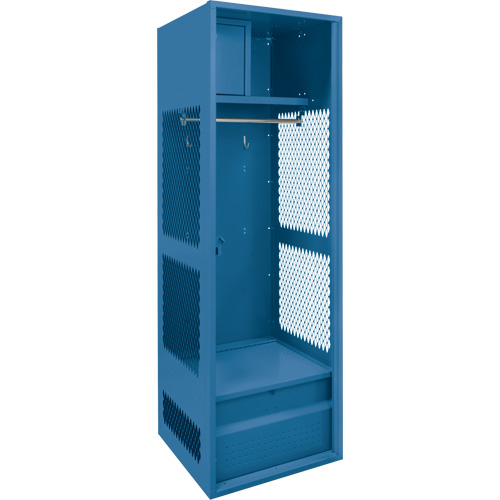 Gear Locker, Steel, 24" W x 18" D x 72" H, Dark Blue We Share Industrial Supply