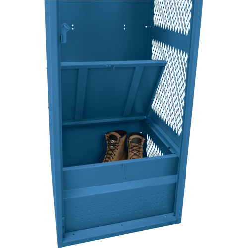 Gear Locker, Steel, 24" W x 18" D x 72" H, Dark Blue We Share Industrial Supply
