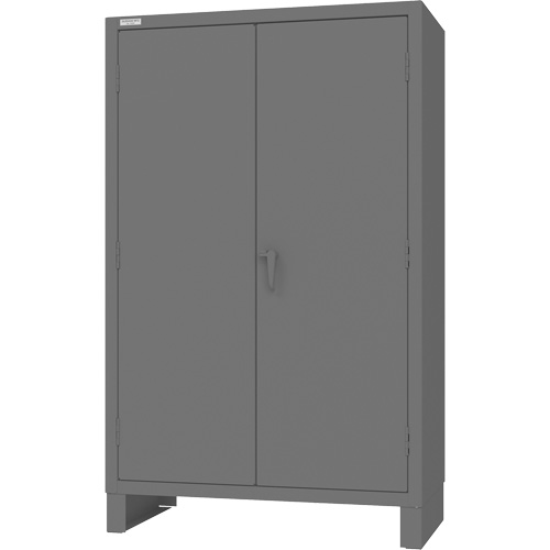 Cabinet with Hanging Bar & Standard Recessed Doors, Steel, 78" H x 48" W x 24" D, Grey We Share Industrial Supply