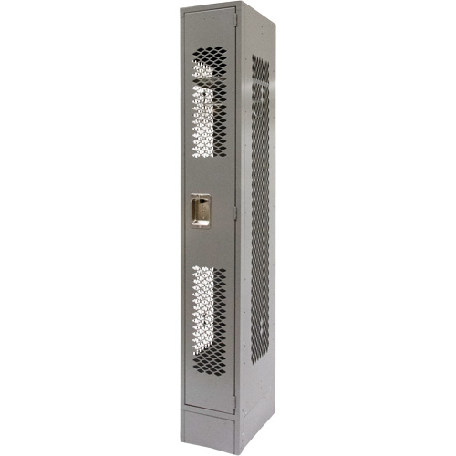 Vented Lockers, 12" x 18" x 78", Steel, Grey, Knocked Down, Perforated We Share Industrial Supply