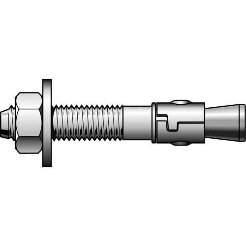 Boulons d'ancrage Power Stud &agrave; gaine d'ancrage, Acier au carbone, 1" x 1-3/4" We Share Industrial Supply