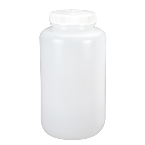Wide-Mouth Bottles, Round, 1/2 gal., Plastic We Share Industrial Supply