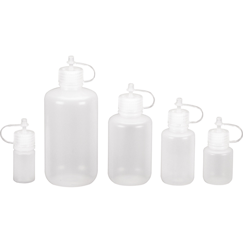 Bouteilles rondes &agrave; ouverture &eacute;troite, Ronde, 2 oz, Plastique We Share Industrial Supply