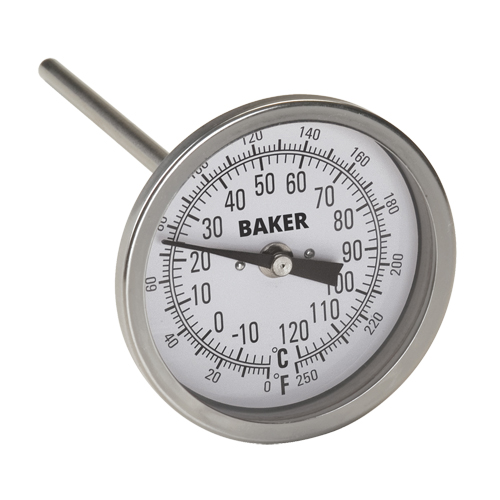 Bi-Metal Thermometers, Contact, Analogue, 0-250°F (-20-120°C) We Share Industrial Supply