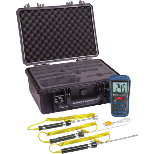 Ensemble de thermom&egrave;tre &agrave; thermocouple, Contact, Num&eacute;rique, -58-2000°F (-50-1300°C) We Share Industrial Supply