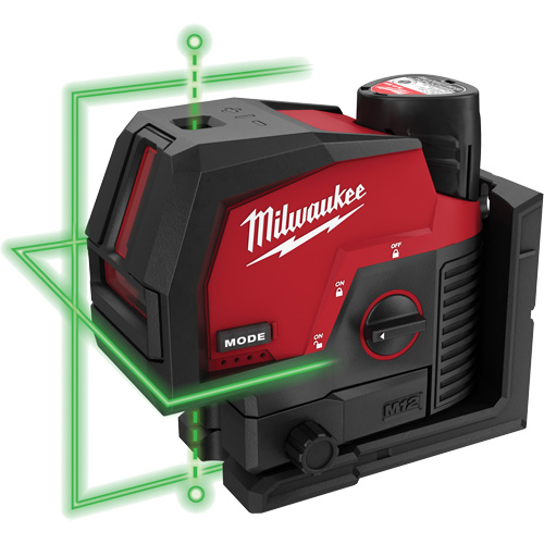 M12 Green Cross Line and Plumb Points Cordless Laser Kit We Share Industrial Supply