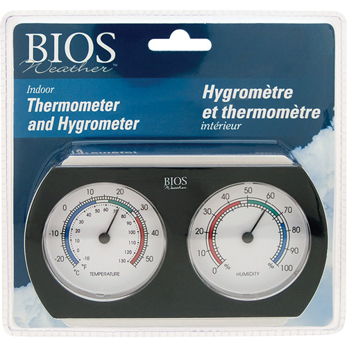 Thermom&egrave;tre-hygrom&egrave;tre d'int&eacute;rieur, 10°- 130° F ( -25° - 55° C ) We Share Industrial Supply