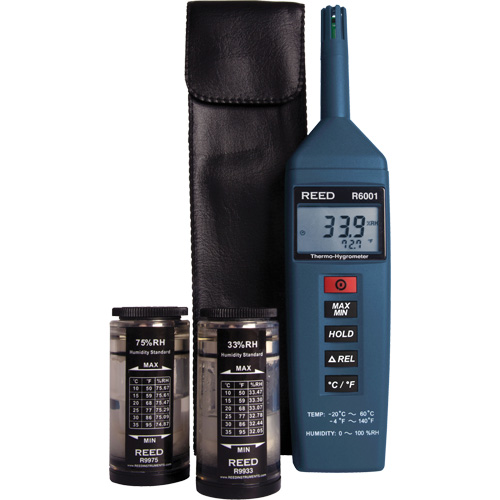 N&eacute;cessaire de thermo-hygrom&egrave;tre, 0,0% - 100% RH, -4°- 140° F (-20° - 60° C) We Share Industrial Supply