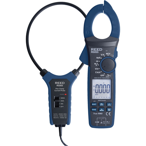 Pince amp&egrave;rem&eacute;trique v.e.v avec sonde de courant flexible et certificat de calibration, Tension c.a./c.c., Courant c.a./c.c. We Share Industrial Supply
