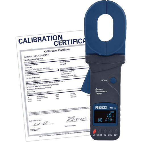 Testeur de r&eacute;sistance de terre &agrave; pince avec certificat de calibration We Share Industrial Supply