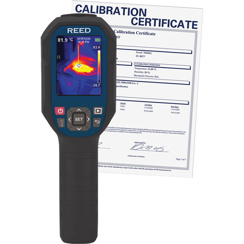 Thermal Imaging Camera with Calibration Certificate, 160 x 120 pixels, 14° - 752°C (-10° - 400°F), 50 mK We Share Industrial Supply
