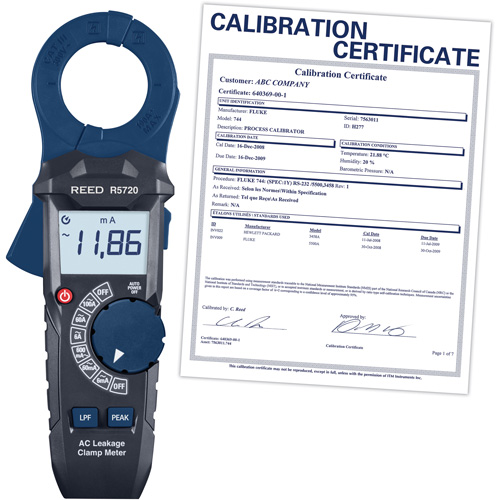 Pince amp&egrave;rem&eacute;trique pour fuite c.a avec certificat d'&eacute;talonnage We Share Industrial Supply