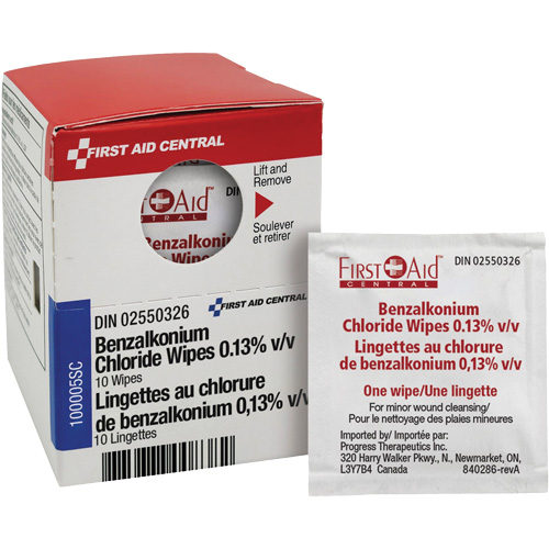 SmartCompliance Refill Benzalkonium Chloride Wipes 0.13% v/v, Towelette, Antiseptic We Share Industrial Supply