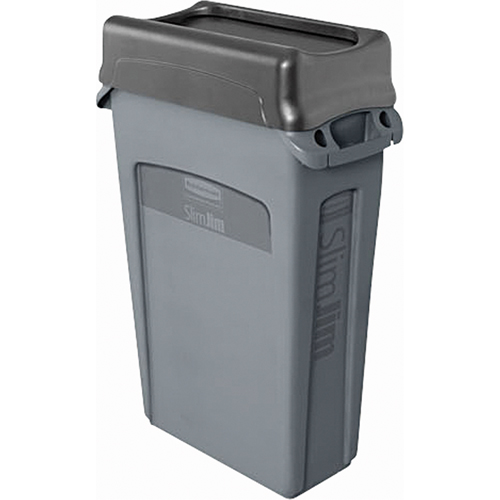 Slim Jim&reg; Container with Venting Channels, Plastic, 23 US gal. We Share Industrial Supply