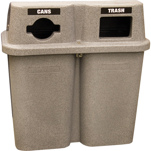 Recycling Containers Bullseye, Curbside, Plastic, 2 x 22 US gal. We Share Industrial Supply