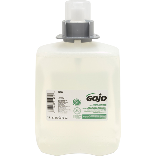 Savon pour les mains certifi&eacute; vert FMX-20, Mousse, 2 L, Sans parfum We Share Industrial Supply