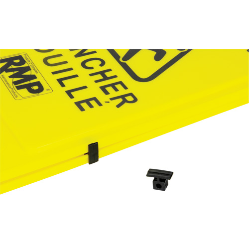 Safety Wet Floor Sign, Bilingual with Pictogram We Share Industrial Supply