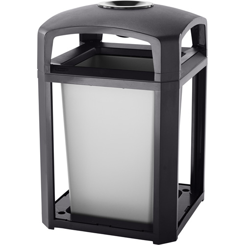 Landmark Series Waste Receptacle & Ash Tray, Plastic, 35 US gal. Capacity, 40" Height We Share Industrial Supply
