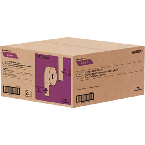 Pro Select Toilet Paper, Jumbo Roll, 2 Ply, 500' Length, White We Share Industrial Supply