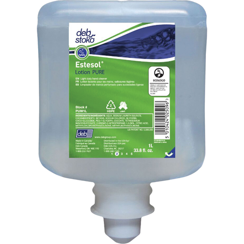 Nettoyant l&eacute;ger et pure pour les mains Estesol, Cr&egrave;me, 1 L, Recharge, Fraîcheur We Share Industrial Supply