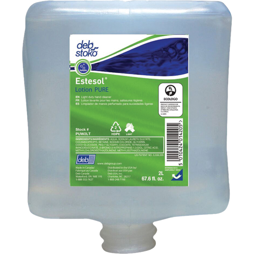 Nettoyant l&eacute;ger et pure pour les mains Estesol, Cr&egrave;me, 2 L, Recharge, Fraîcheur We Share Industrial Supply