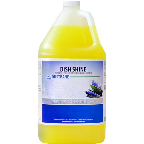 Dish Shine Detergent, Liquid, 5 L, Lemon We Share Industrial Supply